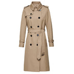Khaki Slim Fit Trench Coat