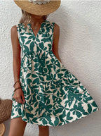 Julieta Effortless Women's a Line Sleeveless Summer Dress with V Neck Design Chic Silhouette Collection
