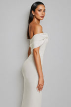 Alora Open Shoulder Bandage Midi Dress