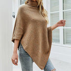 Solid Color Turtle Neck Shawl