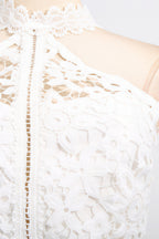 Wiskf Lace Sleeveless Top Midi Dress Set
