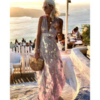 Sexy Plunge V Neck Resort Dress