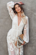 Elina Lace Long Sleeve Maxi Dress