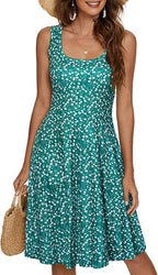 Katia Minimalist Women's a Line Dress with Floral Pattern and Wide Skirt Elevated Occasion Wear