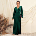 Cocktail Dress Chiffon V Neck Long Sleeve