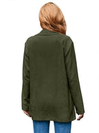 Corduroy Single-Breasted Blazer