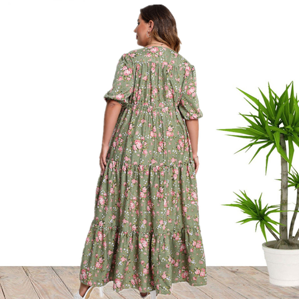Casual Bohemian Print Loose Dress