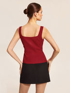 Suit Three-Dimensional Waist Sleeveless Vest Skirt