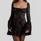 Arabella Lace Maxi Dress with Bell Sleeves