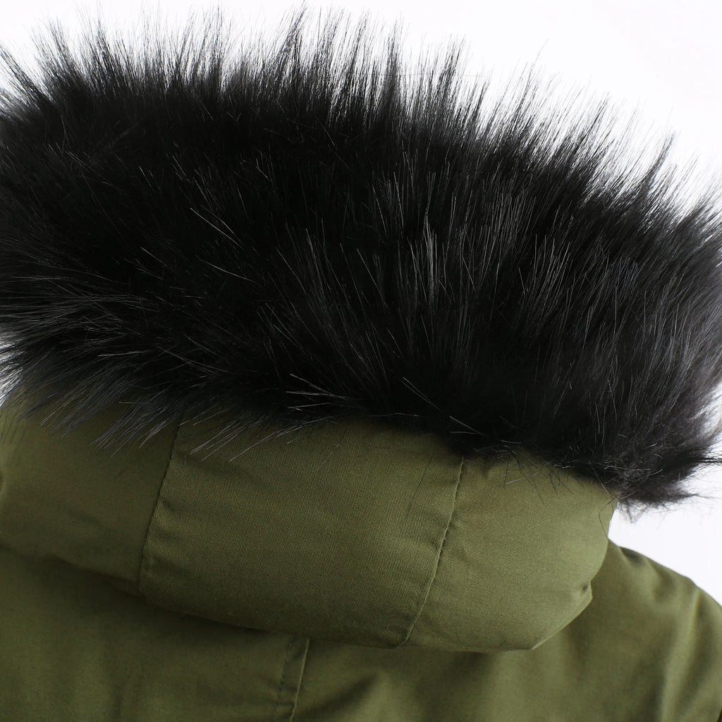 Fleece Lined Hooded Parka Jacket