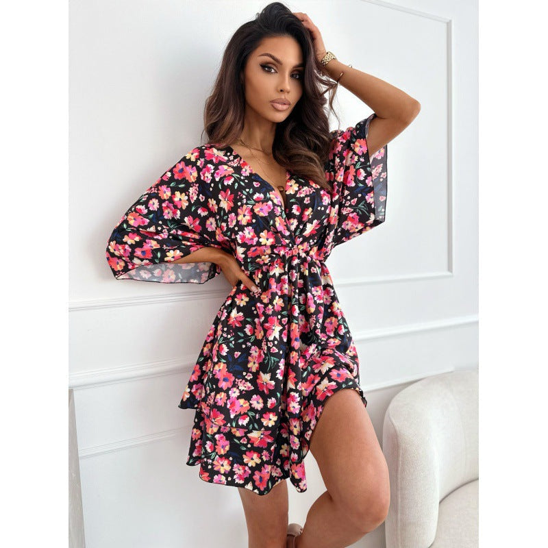 Greta Premium Women's Floral Wrap Dress Designer Edit