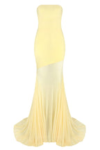 Solid Color Sleeveless Off-shoulder Mesh-paneled Fitted Maxi Dress