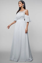 Calyxn White Short Sleeve Maxi Dress