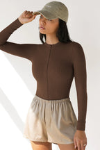 Bodysuit Style Knit Top