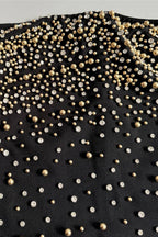 Ellis Black Beaded Diamond Maxi Dress