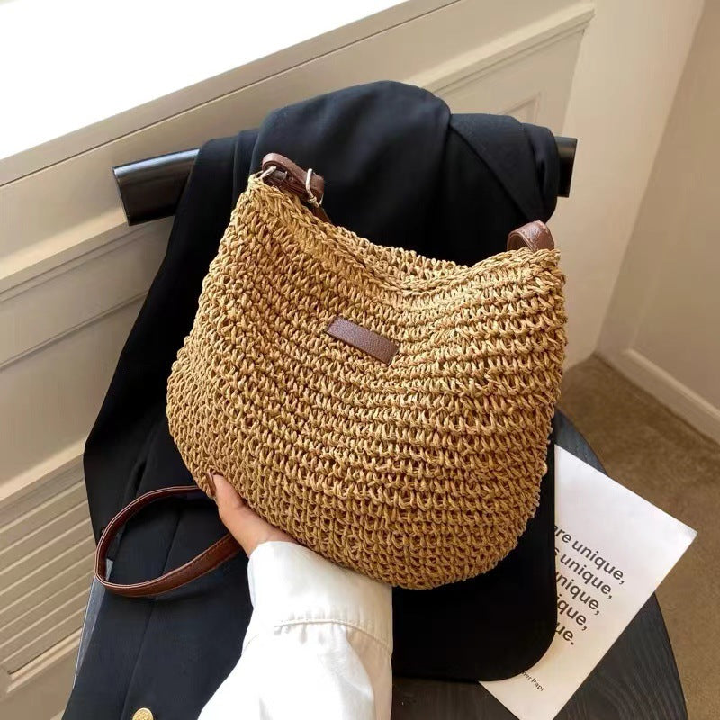 Crossbody Raffia Fibers Bag Versatile