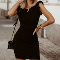 Florencia Effortless Fitted Neckline Dress Premium Wardrobe Essential