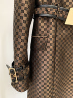 Jacquard Maze Trench Coat