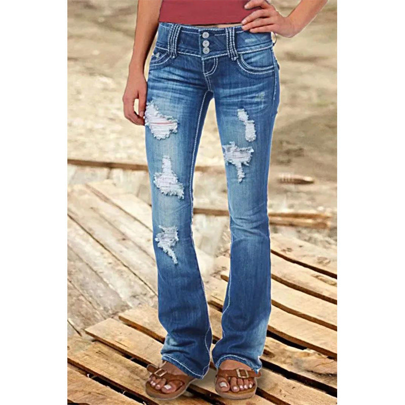 Billie Low Waist Ripped Jeans