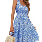 Katia Minimalist Women's a Line Dress with Floral Pattern and Wide Skirt Elevated Occasion Wear