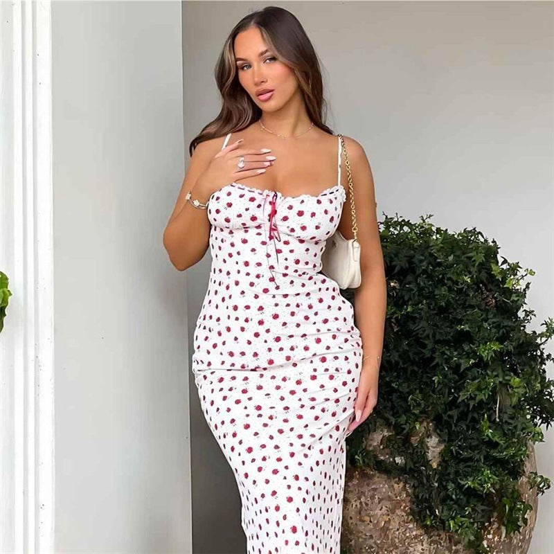Delfina Exclusive Women's Floral Print Maxi Slip Dress Boutique Collection