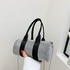Rhinestone-Embellished Rose Handbag