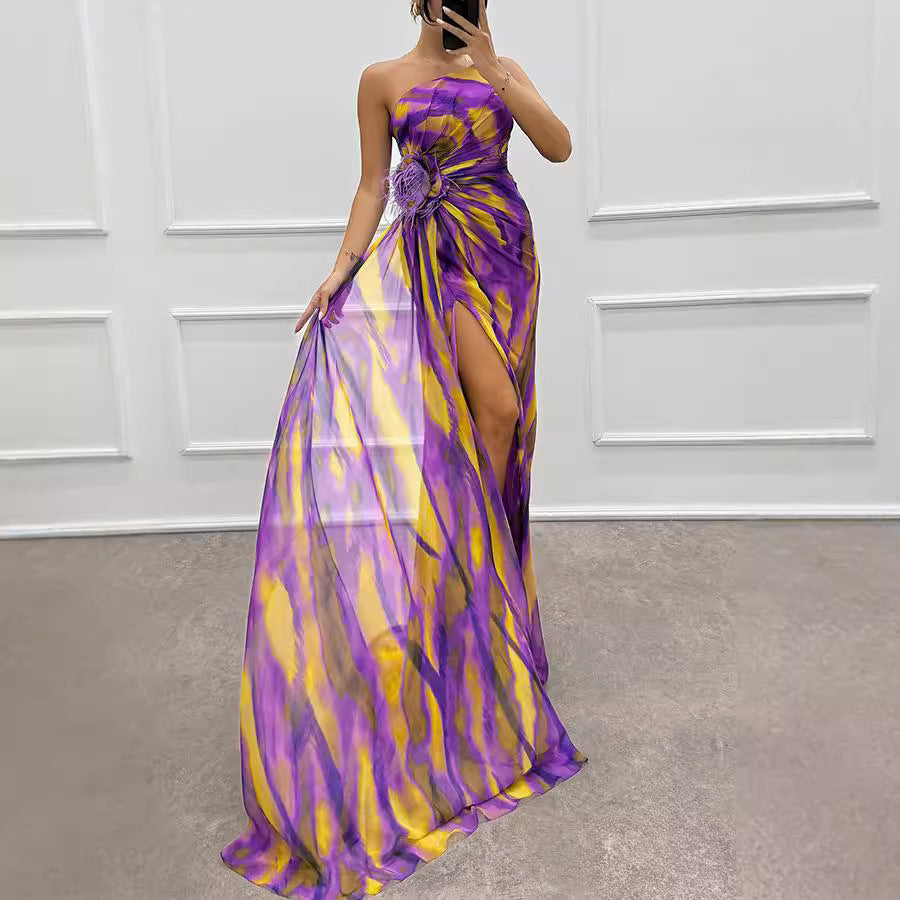 Printed Wedding Guest Dress