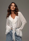 Seraphina - Ruffled Chiffon Blouse
