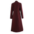 Angola Red Mid-Length Blazer Trench Coat