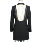 Backless Diamond Chain Blazer