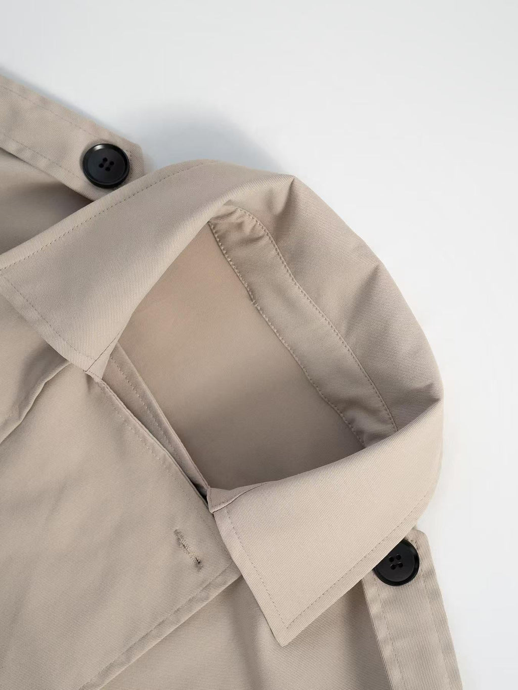 Belt Short Trench Short Jacket