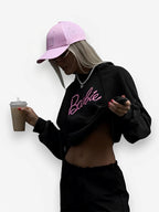 American Retro Distressed and Washed Barbie Sweatshirt