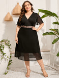 Lorena V-neck Short Sleeve Dress