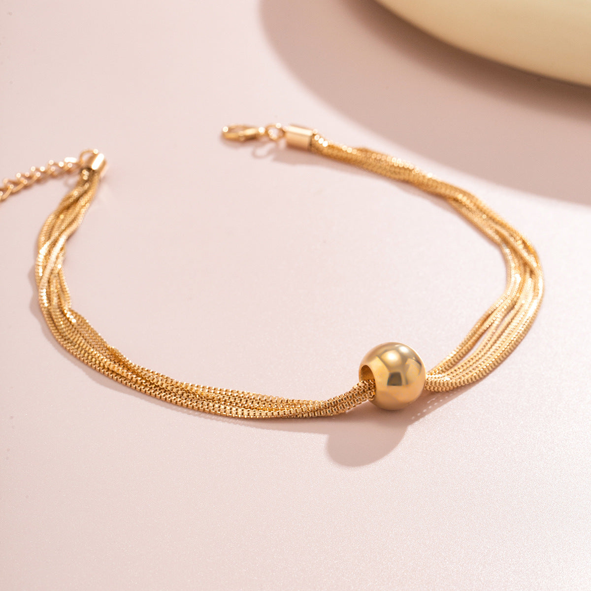 Bold Bead Pendant Choker Layered Necklace