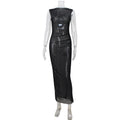 Elegant Mesh See through Sleeveless Slim Fit Sexy Gown