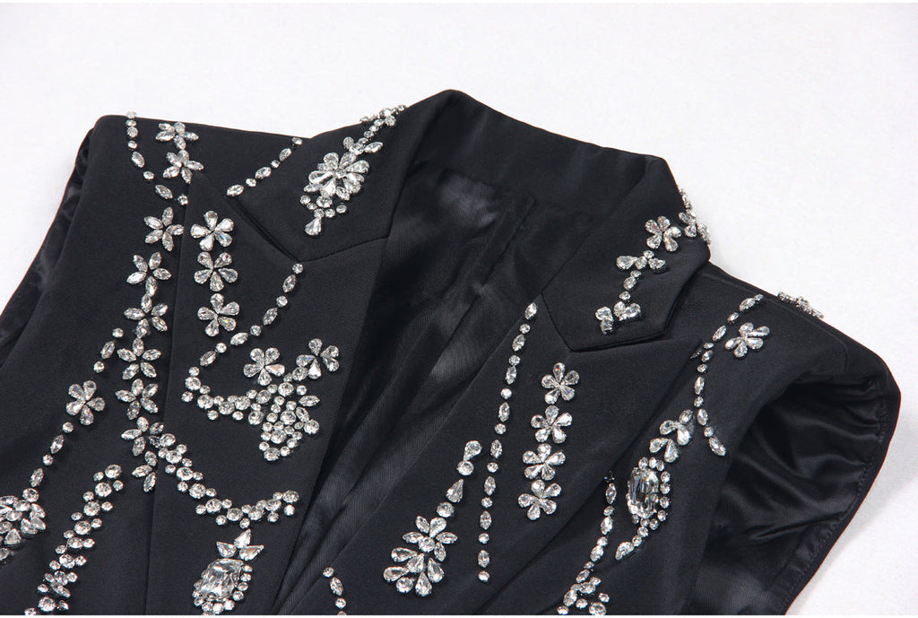 Rhinestone Sleeveless Business Vest