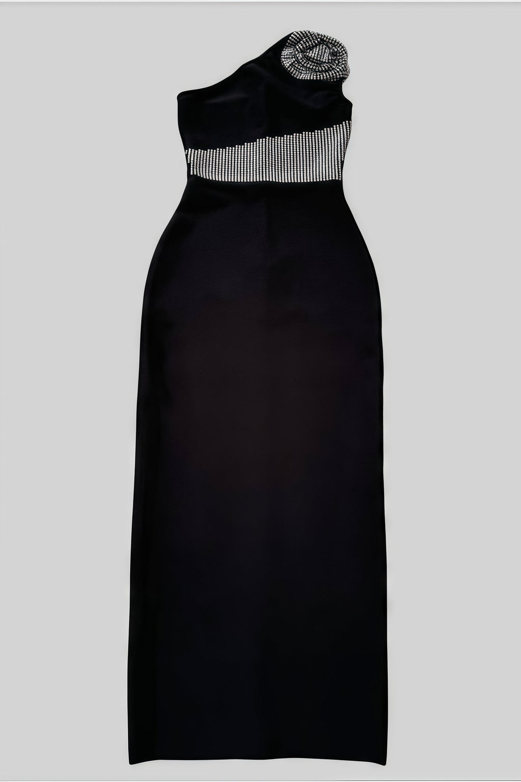 Evelda Sleeveless Rhinestone Floral Maxi Dress