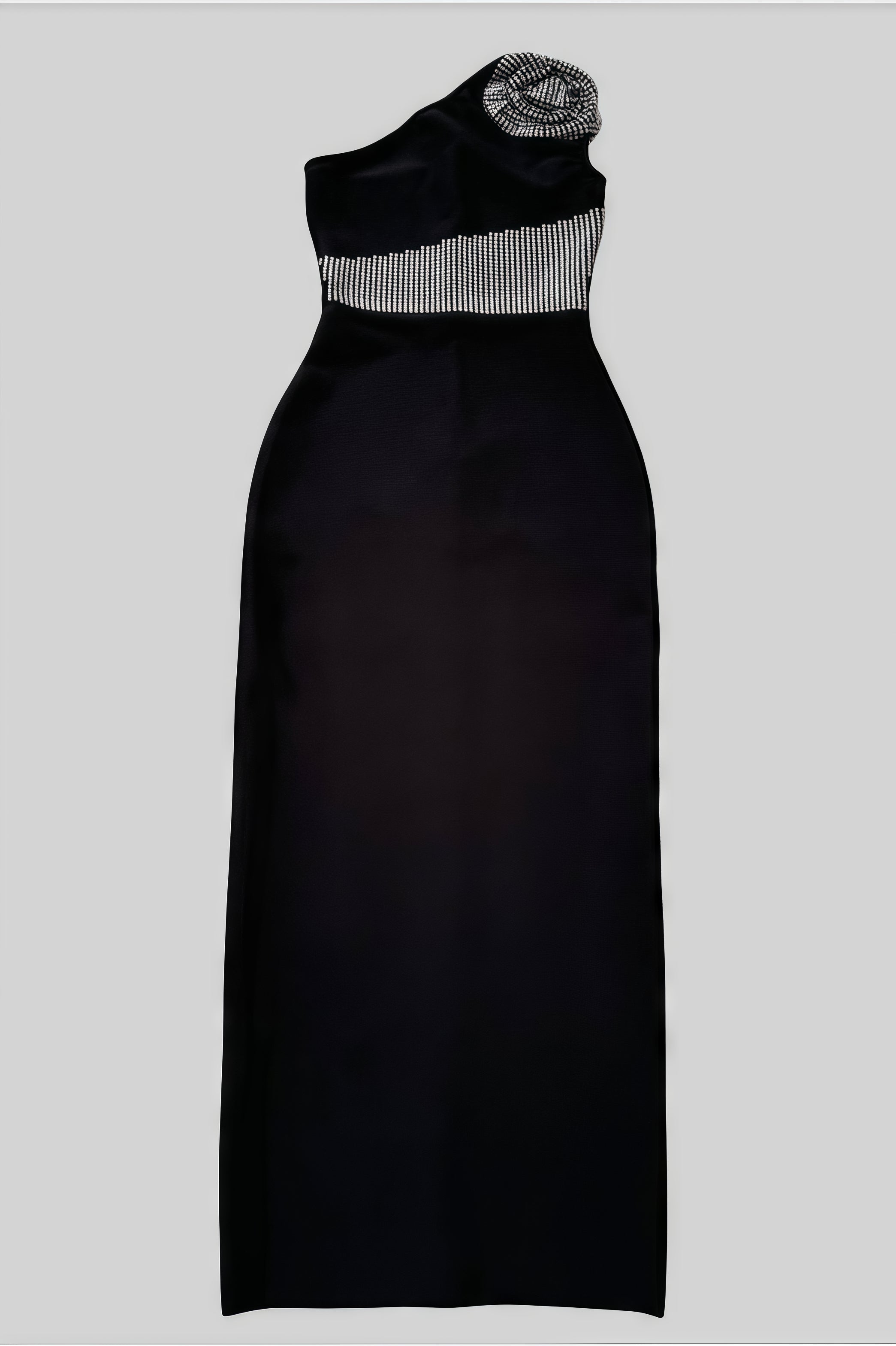 Evelda Sleeveless Rhinestone Floral Maxi Dress