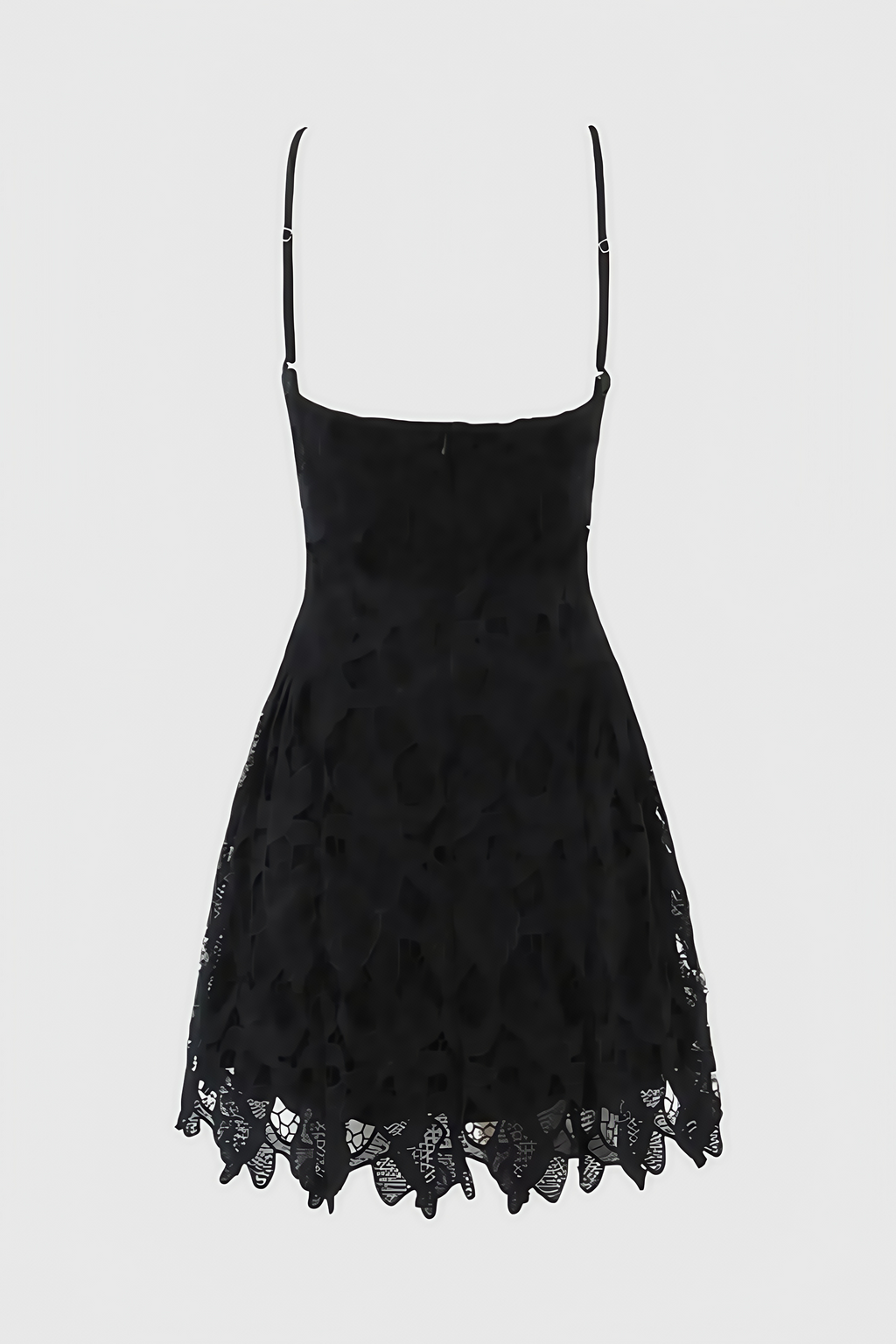 Lurext Black Lace Sleeveless Mini Dress