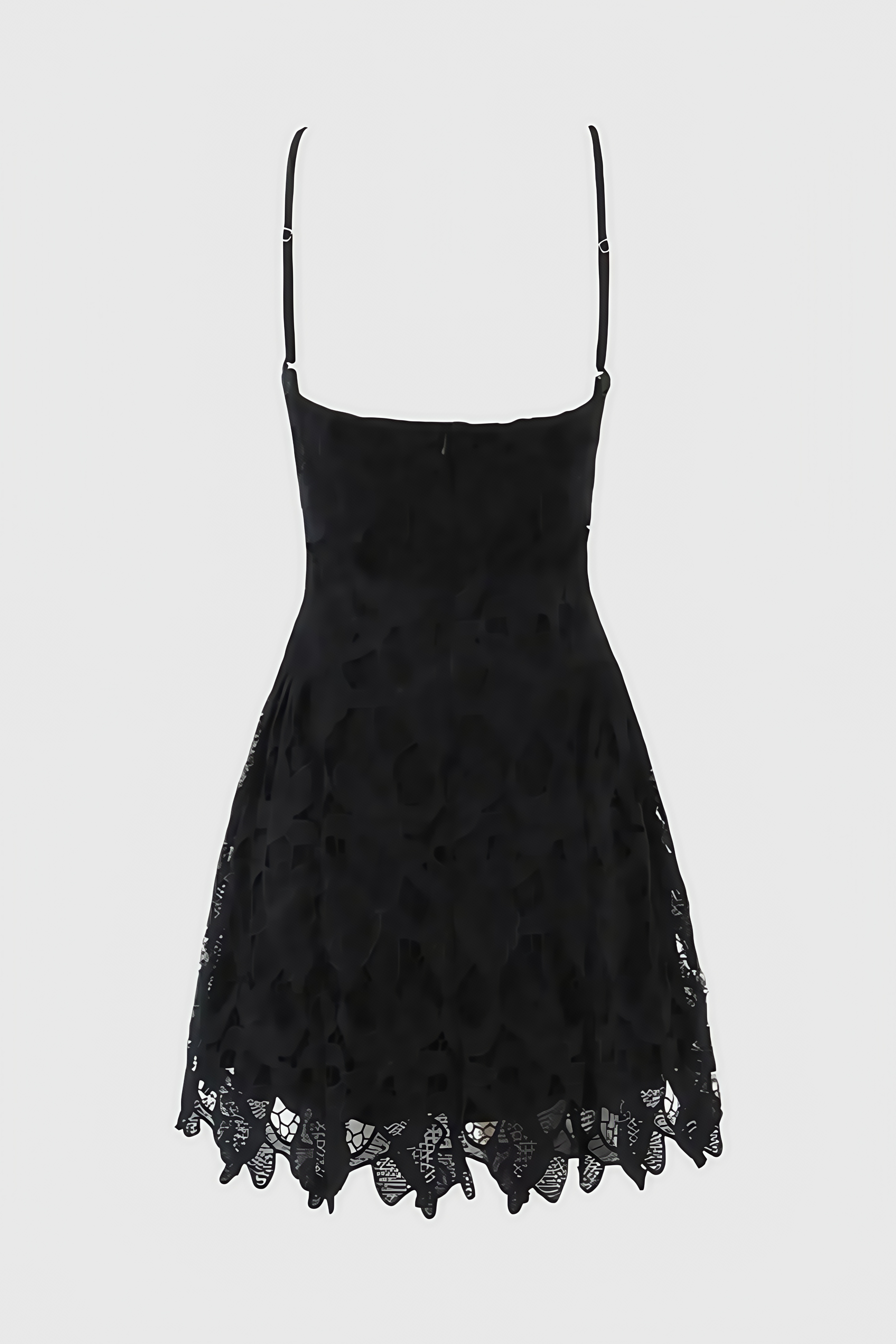 Lurext Black Lace Sleeveless Mini Dress