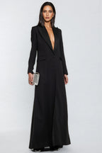 Eira One Button Satin Maxi Dress