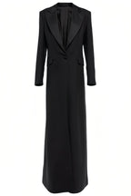 Eira One Button Satin Maxi Dress