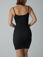 Ribbed Spaghetti Strap Stretch Bodycon Mini Dress