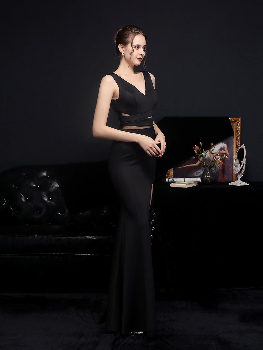 Slim fishtail dress banquet dress