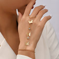 Heart Charm Hand Back Chain Finger Bracelet