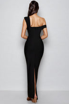 Rylihd One-Shoulder Mesh Rhinestones Maxi Dress