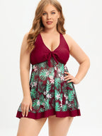 Kitija Exclusive Retro Style Swimwear with High Waist Printed Plus Size Dress Boutique Collection