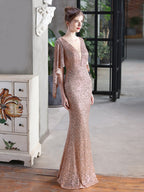 Angel wings elegant evening dress