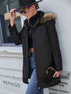 Cotton Padded Hooded Trench Coat