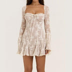 Arabella Lace Maxi Dress with Bell Sleeves